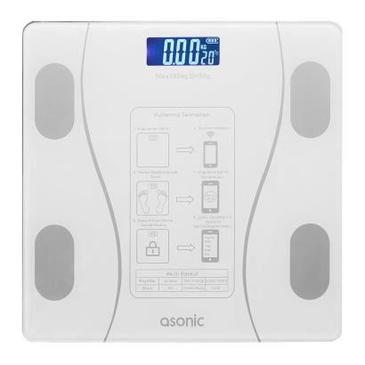 BS260 Bluetooth Destekli Baskül – Beyaz