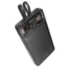 H120 10000mAh HSC22.5W PD20W+QC3.0 18W Siyah LCD Şeffaf Powerbank